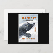 Funny Black Cat Bedroom The Bed Is Mine Cat Lover Briefkaart (Voorkant / Achterkant)