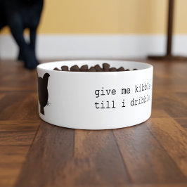 Funny Black Cat Cartoon Personalized Food Bowl Voerbakje