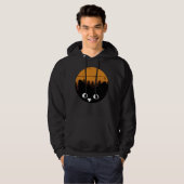 Funny Black Cat  Cat Retro Design Hoodie (Voorkant volledig)