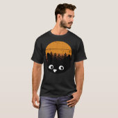 Funny Black Cat Cat Retro Design T-shirt (Voorkant volledig)
