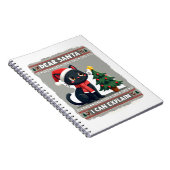 Funny Black Cat Christmas Dear Santa, I Can Explai Notitieboek (Rechterzijde)