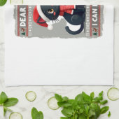 Funny Black Cat Christmas Dear Santa, I Can Explai Theedoek (Gevouwen)