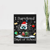 Funny Black Cat Christmas I Survived 67 Days Of Sc Kaart (Voorkant)