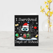 Funny Black Cat Christmas I Survived 67 Days Of Sc Kaart (Gele Bloem)