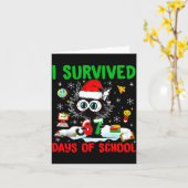 Funny Black Cat Christmas I Survived 67 Days Of Sc Kaart (Gele Bloem)