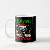 Funny Black Cat Christmas I Survived 67 Days Of Sc Koffiemok (Links)