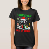 Funny Black Cat Christmas I Survived 67 Days Of Sc T-shirt (Voorkant)