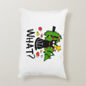 Funny Black Cat Christmas Tree Merry Santa Humor C Accent Kussen (Achterkant (Verticaal))