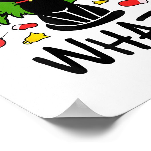 Funny Black Cat Christmas Tree Merry Santa Humor C Poster (Hoek)