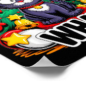 Funny Black Cat Christmas Tree Merry Xmas Humor Ca Poster (Hoek)