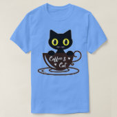 Funny Black Cat Coffee Mok Cat Lover Boy Girl T-shirt (Design voorkant)