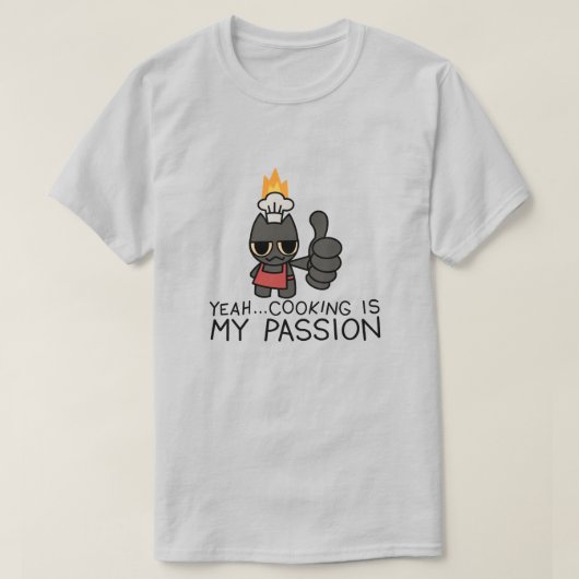 Funny Black Cat Cooking T-Shirt – Cute Chef Cat Me (Design voorkant)