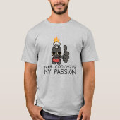 Funny Black Cat Cooking T-Shirt – Cute Chef Cat Me (Voorkant)