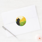 Funny Black Cat Creationarts Sticker (Envelop)