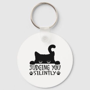 Funny Black Cat die je ziet als een zacht Sarcasti Sleutelhanger