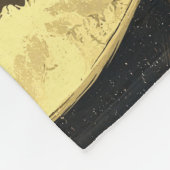 Funny Black Cat Eating Ramen Fleece Deken (Hoek)