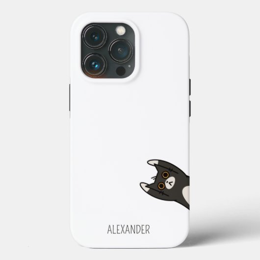 Funny Black Cat gepersonaliseerd Case-Mate iPhone Case (Achterkant)