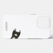 Funny Black Cat gepersonaliseerd Case-Mate iPhone Case (Achterkant (horizontaal))