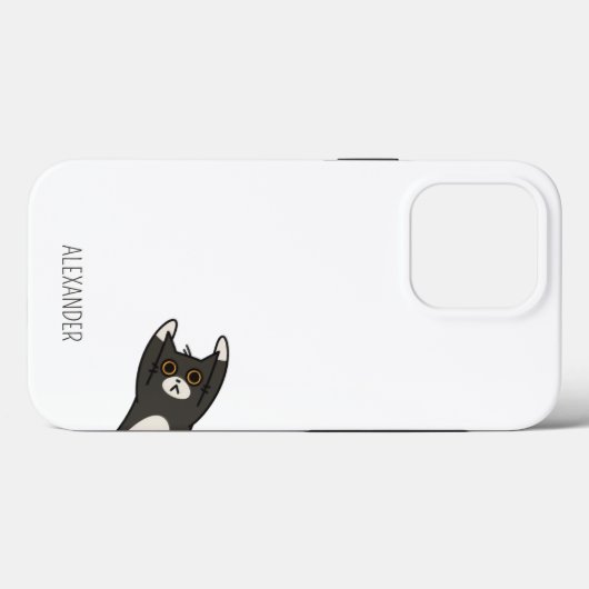 Funny Black Cat gepersonaliseerd Case-Mate iPhone Case (Achterkant (horizontaal))