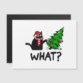 Funny Black Cat Gift met kerstboom over C (Voorkant / Achterkant)