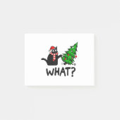 Funny Black Cat Gift met kerstboom over C Post-it® Notes (Voorkant)