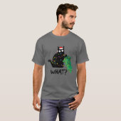 Funny Black Cat Gift met kerstboom over C T-shirt (Voorkant volledig)