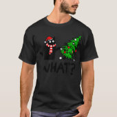 Funny Black Cat Gift met kerstboom over C T-shirt (Voorkant)