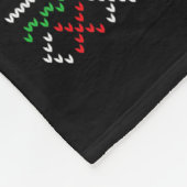 Funny Black Cat Gift Pushing Christmas Tree Over C Fleece Deken (Hoek)
