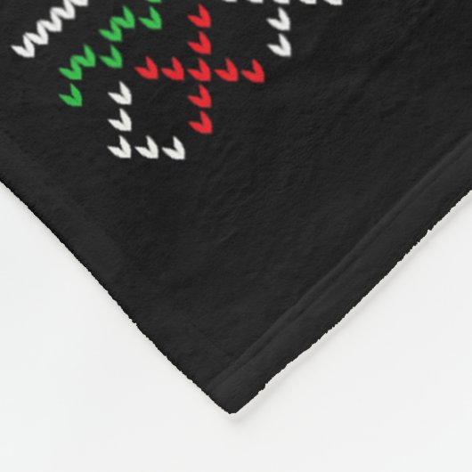 Funny Black Cat Gift Pushing Christmas Tree Over C Fleece Deken (Hoek)