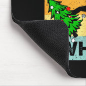 Funny Black Cat Gift Pushing Christmas Tree Over C Muismat (Hoek)