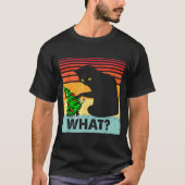 Funny Black Cat Gift Pushing Christmas Tree Over C T-shirt (Voorkant)