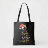 Funny Black Cat Gift Pushing-kerstboom Tote Bag (Voorkant)