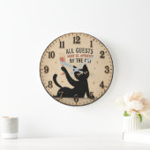 Funny Black Cat Grote Klok (Huis)