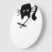 Funny Black Cat Grote Klok (Hoek)
