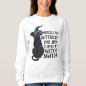 Funny Black Cat Halloween Sweatshirt (Voorkant)