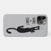 Funny Black Cat Hanging On | Wacht even. Case-Mate iPhone Case (Achterkant (horizontaal))