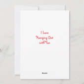 Funny Black Cat Hanging Out Valentine's Day Feestdagenkaart (Achterkant)