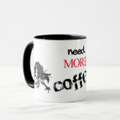 Funny Black Cat heeft meer koffie nodig Mok (Voorkant links)