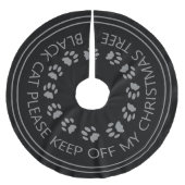 Funny Black Cat houdt mijn kerstboomrok uit Kerstboom Rok (Voorkant)