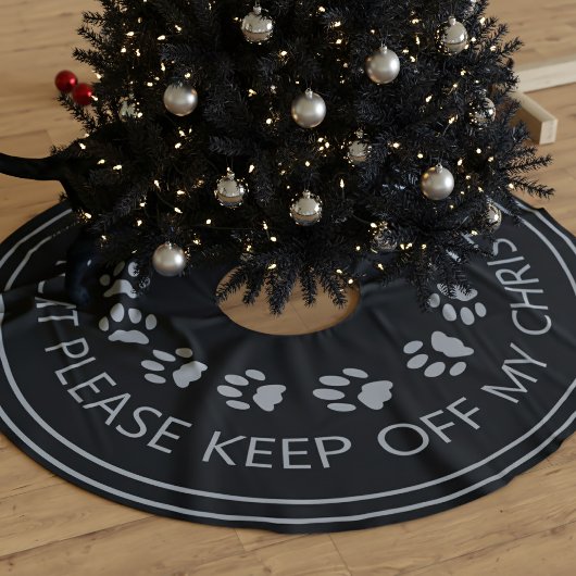 Funny Black Cat houdt mijn kerstboomrok uit Kerstboom Rok
