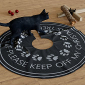 Funny Black Cat houdt mijn kerstboomrok uit Kerstboom Rok