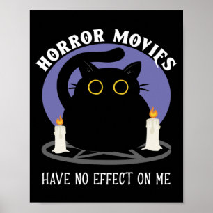 Funny Black Cat houdt van Horror Movie Poster