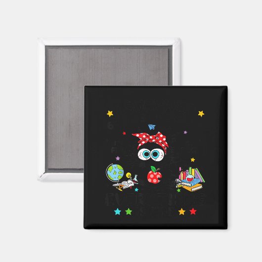 Funny Black Cat I Survived 67 Days Of School I'm F Magneet (Voorkant / Achterkant)