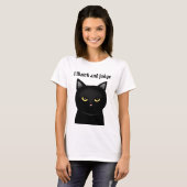 Funny Black Cat I watch and rechter Cat Lover gift T-shirt (Voorkant volledig)