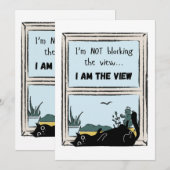 Funny Black Cat, ik ben het uitzicht Kaart (Voorkant / Achterkant)
