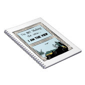 Funny Black Cat, ik ben het uitzicht Notitieboek (Rechterzijde)