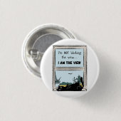 Funny Black Cat, ik ben het uitzicht Ronde Button 3,2 Cm (Voorkant /achterkant)