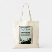 Funny Black Cat, ik ben het uitzicht Tote Bag (Achterkant)