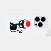 Funny Black Cat Kerstmis Snowflake Cat Lover iPhone Hoesje (Achterkant horizontaal)