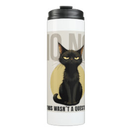 Funny Black Cat Meme Coffee Mug Thermosbeker
